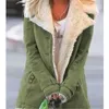 Jacket Trend Street Style Clothing Winter Large Size Female Fall Pocket Retro Fashion Pure Color Casual 211014