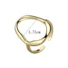 Hiphop/Rock Metal Geometry Ellipse Punk Rings Opening Index Finger Accessories Hollow Joint Tail Ring for Women Jewelry Gifts