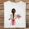 Femmes à manches courtes café temps tendance mignon dessin animé soeur amis vêtements imprimer T-shirt femme T-shirt haut dames graphique T-shirt X0527