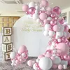 125pc/117pc różowy metalowy balon girland arch arch