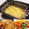 1-8Pcs Stainless Steel French Fries Basket Mesh Kitchen Frying Tools Colander Mini Chips Fryer Cooking Frying Basket Strainer 210626