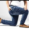 Stor storlek jeans män 6xl 7xl 8xl 180kg kläder byxor homme stretch rak lös byxor denim blå plus jean varumärke ripped byxa 211011