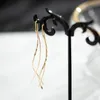 Dangle & Chandelier Jaeeyin 2021 Fashion Trendy Ear Wire Gold Color Hammered Surface Minimalist Twist Earrings Gift Women Girls Arrivals
