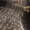 Mariage plafond décoration centres de table LED treillis métalliques lumière chaîne étoile Net riz lampe fête fenêtre hôtel ornement