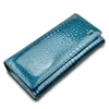 Women Wallets Alligator Long Genuine Leather Clutch Coin Female Crocodile Cow Wallet