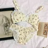Nxy kawaii lingerie senza soluzione di biancheria intima set di donne femminile giapponese sexy braci del reggiseno e mutandine di cotone floreale 1129