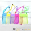 5 kleuren tas strand mesh tas pouch kinderen kinderen leuk speelgoed zee shell opslag schoudertas strand plezier