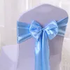 Party Chair Decorative Satin Sashes Bow Chairs Back Tie Bands Ribbon Wedding Events Banquet Home Kitchen Baby Shower Trade Show Bowknot Decoration JY0863