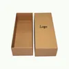 Caixa de presente em forma de gaveta marrom preta Caixa de embalagem de papelão de papel Kraft para acessórios de gravata borboleta