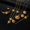 Ethiopian Bridal Jewelry Sets Gold Color Habesha Eritrea African Wedding Necklace Earrings Bracelet For Women