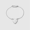 Top Luxury Design Love Heart Bracelet High Quality 925 Silver Plated Material Chain Necklace Fashion Jewelry