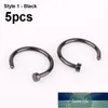 5-12pcs Fashion Gold Silver Color Stainless Steel Open Hoop Fake Piercing Nose Rings Clip Body Jewelry For Women Wholesale Factory price expert design Quality Latest