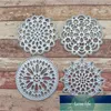 New 4Pcs/Lot Round shape lace Metal Cutting Dies Stencil Die Cut Scrapbooking Craft Stamps