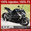 Carénings de moisissures d'injection pour Kawasaki Ninja Z-1000 Z 1000 R 2010-2013 Années Body 15no.12 Z-1000R Z1000 10 11 12 13 Z1000R 2010 2011 2012 Factory de carrosserie OEM Noir