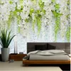 Özelleştirilmiş duvar kağıdı duvarlar için modern taze el-boyalı çiçek beyaz gül duvar kağıtları arka plan duvar dekorasyon boyama
