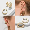 Moda senza polsini dell'orecchio trafitto per le donne fascino a forma di C color oro Cz orecchini a clip dichiarazione Earcuffs gioielli Acc jllrsf