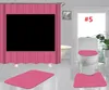 Klassieke letter bedrukte douchegordijnen set designer tapijt 4-delige set toiletbrilhoes vloermat badkamer antislipmatten sets