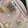 Koreanischer wasserdichter Nylon-Kleiner Rucksack Damenmode Mini-Reiserucksäcke Schultasche für Tennager-Mädchen Kawaii Umhängetaschen 21091261V
