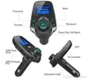 2021 T11 Bluetooth Hands-Free Car Kit med USB-portladdare och FM-sändarstöd TF-kort MP3 Musikspelare Gratis Ship