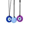 chewelry sensory chew necklace 소년 소녀 아기 teether 눈물 둥근 눈 모양 펜 던 트 씹는 목걸이 구강 씹는 장난감 ADHD 자폐증