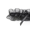 Brautstrumpfbänder verkaufen schwarze Spitzen-Bowknot-Blumen, Beinringe, Hochzeits-Brautstrumpfbänder