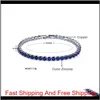 Luxury 4Mm Cubic Zirconia Tennis Bracelets Iced Out Chain Crystal Wedding Bracelet For Women Men Gold Silver Bracelet Jewelry L92Os 8Pw6R