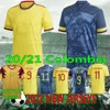 Thai 2021 Falcao Copa América Away Man + Kids Futebol Jerseys Sanchez 23 Zapata 9 Lerma 16 Cuadrado 10 Criança Jersey Retro 90 Camisas de futebol