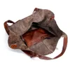 Повседневная мягкая большая емкость для женщин женские сумки дизайнер пожилые металлические взгляды роскошные искусственные кожаные сумки ретро большой покупатель кошельки K726