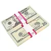 Réplique de fête US FAKE Money Kids Play Toy ou Family Game Paper Copy Banknote 100pcs Pack Practice Counting Movie Prop 20 dollars Prime complète Remarques cinématographiques