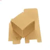 50 unids/lote 4x4x3cm caja de papel Kraft plegable crema facial embalaje cajas de cartón paquete de joyería botella de ungüento caja