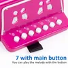 7key button children039s accordion rose red Organ Musical instrument toy7043363