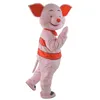 Traje de boneca mascote Piglet Pig Mascote Traje Amigo Festa Fantasia Vestido de festa de aniversário de Halloween Roupa de tamanho adulto Mascote traje354d