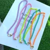 Pendant Necklaces 5Pcs Trendy Colorful Enamel Chain Necklace Jewelry Gold Clasp With Curb Link Bohemian Woman