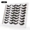 New Arrival 16 Pairs Thick Natural Mink False Eyelashes Set Soft & Vivid Multilayer Reusable Handmade 3D Fake Lashes Extensions Curly Crisscross Eyes Makeup