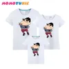 Abiti da abbinare alla famiglia T-shirt da famiglia di marca Padre Madre Figlia Figlio T-shirt in cotone Abbigliamento estivo per bambini 11 colori 210713