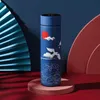 Sublimering muggar retro kinesisk stil termo flaska kopp smart temperatur display dricksvatten Vakuumkolv för termos rånar koppar
