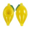 도매 고품질 레몬 과일 디자인 유리 핸드 파이프 흡연 장비 허브 버너 휴대용 크기