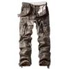 Pantaloni cargo da uomo Pantaloni militari tattici stile militare Pantaloni tascabili Pantaloni larghi larghi larghi Pantaloni mimetici Abbigliamento uomo 211119