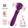 AV Magic Wand Dildo Wibrator G-Spot Multi Speed ​​3 Załączniki Double Vibration Clitoris pochwy Stymulować Massager Wand Sex Toysp0804