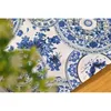 Classique imprimé bleu et blanc porcelaine sans fin coton et lin chemin de table restaurant maison table décoration tissu 8014ZQ Y200421