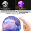 Creative 3D Printing Moon Lamp uppladdningsbar 16 Color Touch Moon Lamp Children's Lights Night Decoration Lightings Y0910