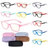2021 Bambini di moda prevengono occhiali BluRay Uomo e donna Lente piatta Occhiali in silicone Silicone Telaio morbido F8140
