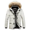 Plus Storlek 6XL Vinter Mens Bomull Multi-Pocket Jackor Outwear Men Fur Hooded Parkas Casual Warm Tjock Vattentät Jacka Coat 211204