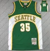 Mens Youth Seattle SuperSonics 35 Kevin Durant Mitchell & Ness White Hardwood Classics 2007-08 Jersey