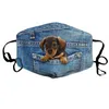 Denim Cat and Dog Face Masks Fashion Can Put PM2.5 Filter Dust-proof Adult Cotton Mask