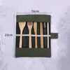 Portable Wooden Cutlery Set Travel Bamboo Flatware Sets Knife Chopsticks Fork Spoon DinnerwareSets Camping Utensils 7PCS/Set WLL1064