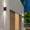 Vattentät Vägglampa 6W LED Utomhus IP65 Aluminium Sconce AC85-265V Belysning Veranda Trädgårdslampor Inomhus Hall garderob sovrum Light