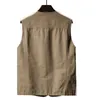 Män Military Waistcoat Många fickor Vest Ärmlös Jacka Plus Storlek 6XL 7XL 8XL Stor Manlig Travel Coat Army Tactical Clothing 210925