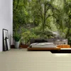Forest Stream Tapestry Wall Hanging Sandy Beach Picnic Rug Camping Tent Sleeping Pad Home Decor Bedspread Sheet Wall Cloth 210609