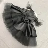 Kids Puffy Ball Gown Kids Satin Bow Knot First Communion Dress Puffy Layers Tired Girl Pageant Dress Kids Flower Girl Dresses